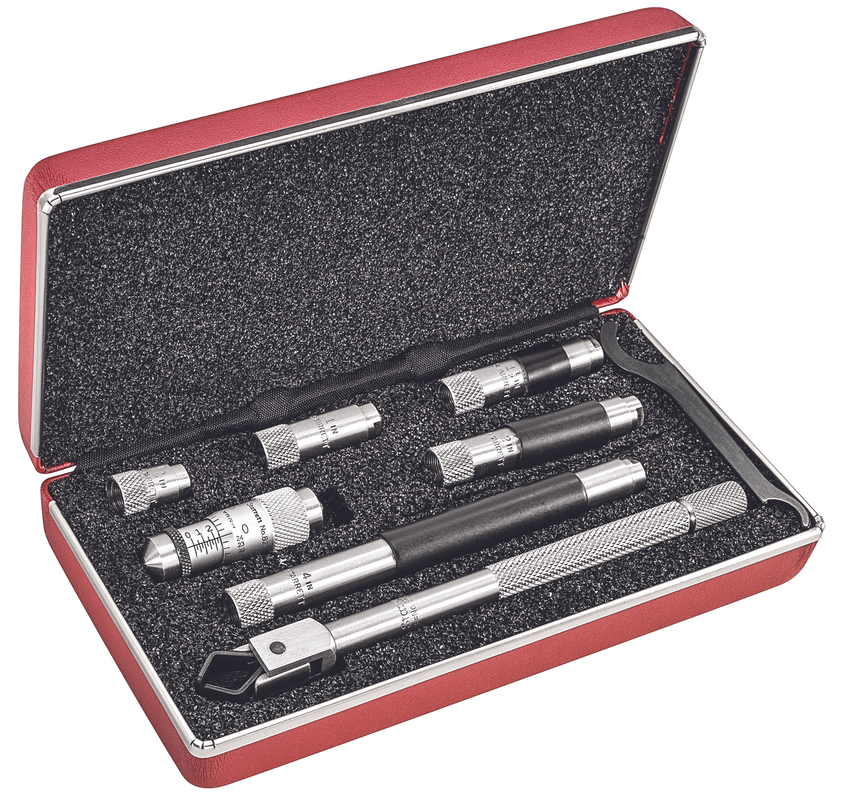 Starrett - Tubular Inside Mic 1 1/2-8in 5 Rods/Handle. Case