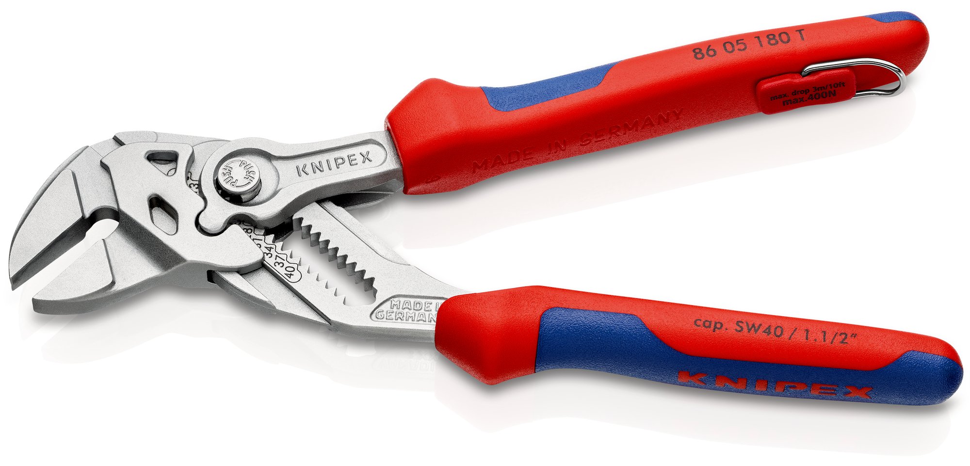 KNIPEX TETHERED PLIER WRENCH 180MM - Image 3
