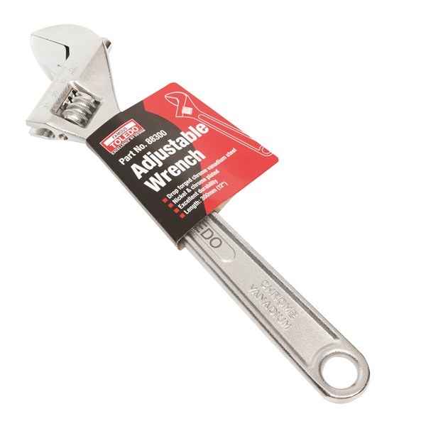 TOLEDO ADJUSTABLE WRENCH 200MM/8IN