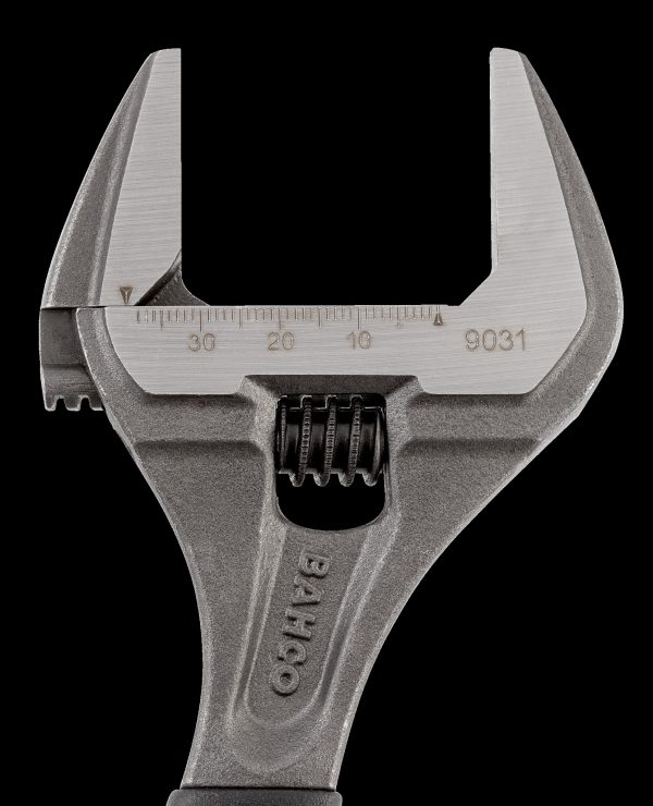 Bahco Adjustable wrench, 10" 270mm, extra wide jaw opening to 46.5mm, warm handle, phosphated - Image 3