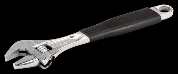 Bahco Adjustable wrench, 8", 200mm, warm handle, chrome, 27mm opening