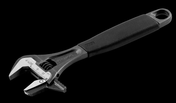 Bahco Adjustable wrench combination, 12", 300mm, warm handle, phosphated, 35mm opening