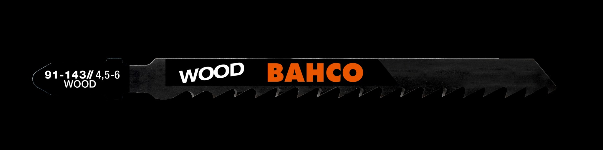 Bahco Jigsaw blades, bi-metal, Euro shank, 100mm, 6 TPI, 5 blades/card