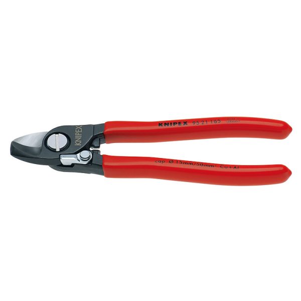 KNIPEX CABLE SHEARS WITH SPRING 165MM