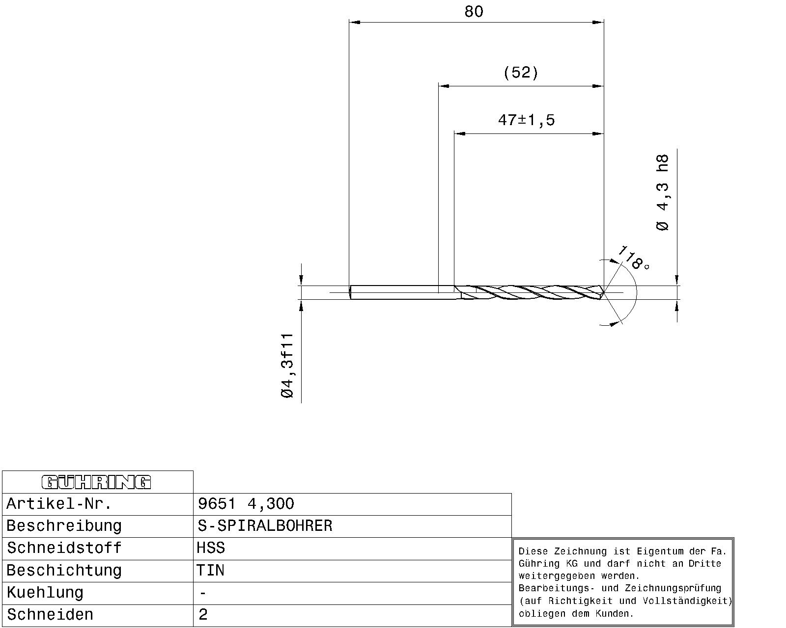 Guhring HSS Tip Coated Drill - Image 2