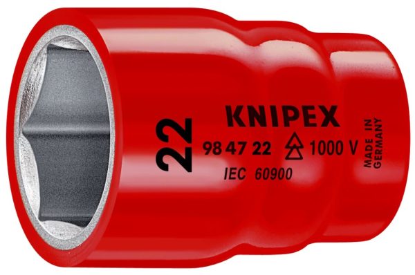 KNIPEX 1000V HEX SOCKET 1/2IN DR (22MM)