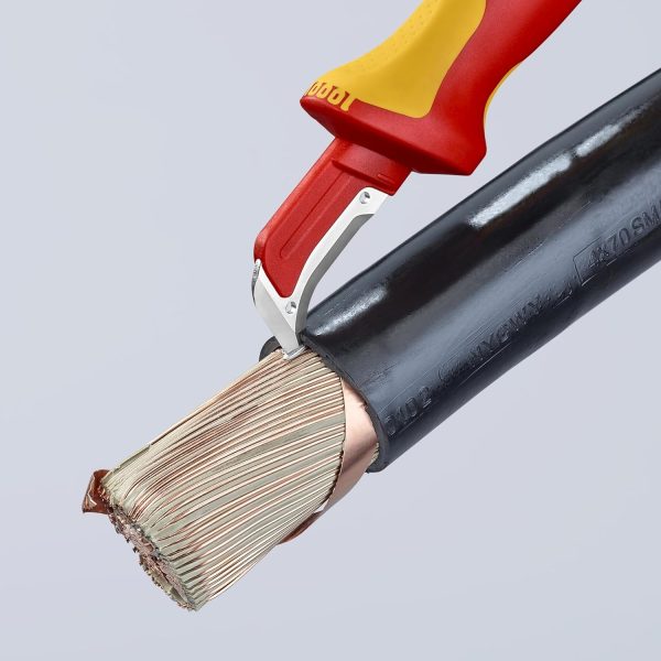 KNIPEX 1000V DISMANTLING KNIFE 155MM - Image 5
