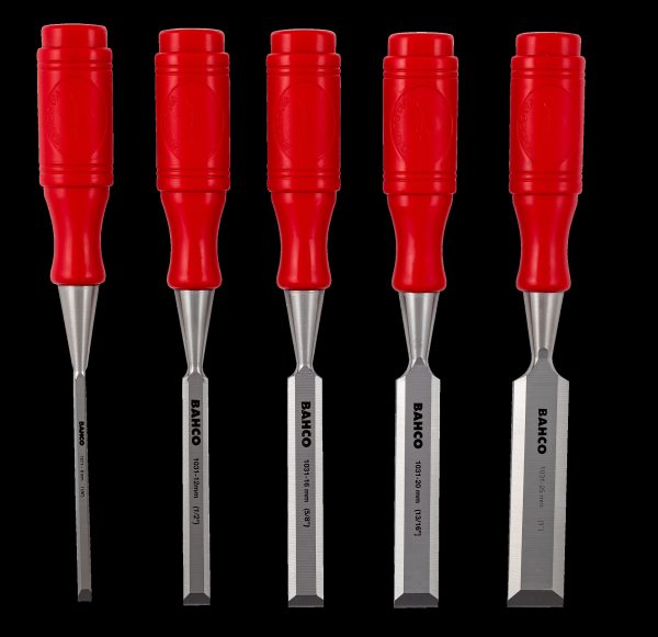 Bahco Chisel Set, 5 Piece - 6, 12, 16, 20 And 25mm - Image 3