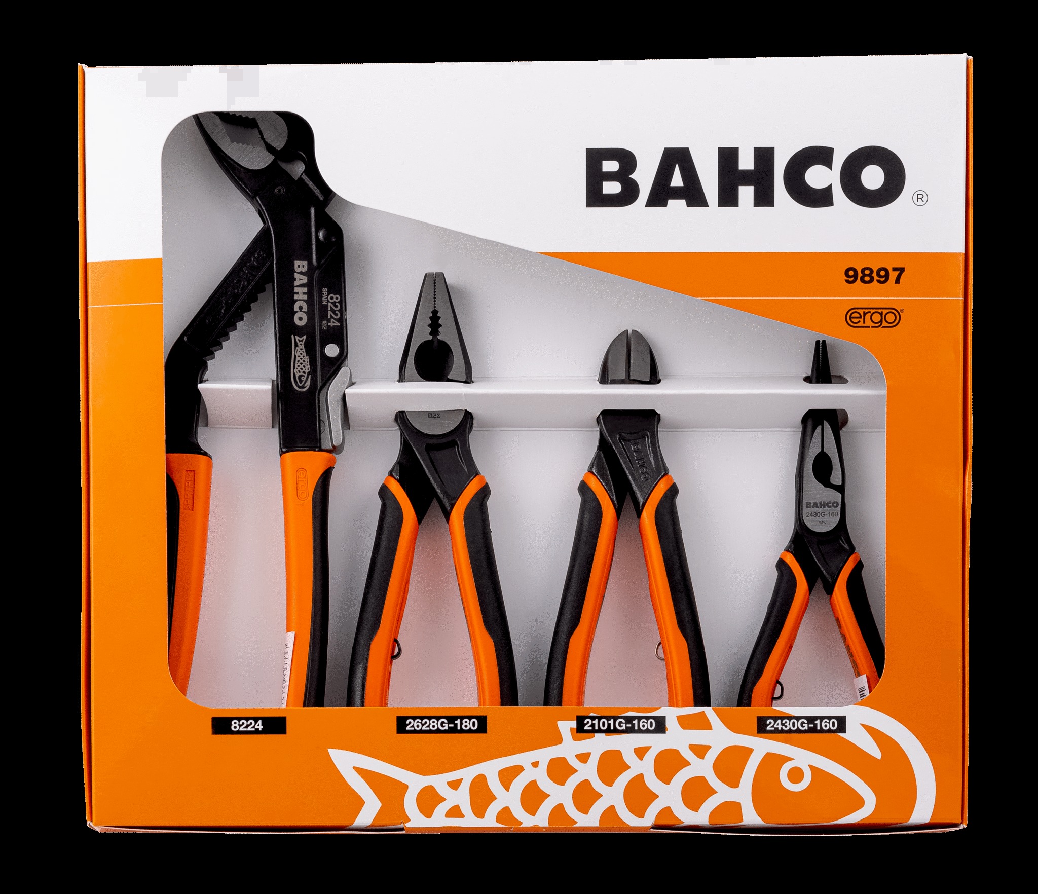 Bahco 4 piece Plier Set - Set includes: Slip Joint Plier, Side Cutting Plier, Combination Plier & Long Nose Plier - Image 4