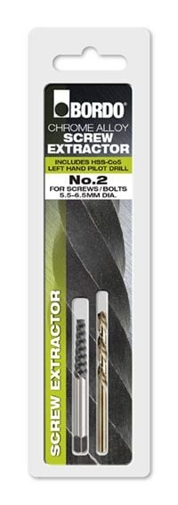 Bordo - Size 2 Screw Extractor + LH Stub Drill