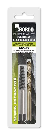 Bordo - Size 5 Screw Extractor + LH Stub Drill