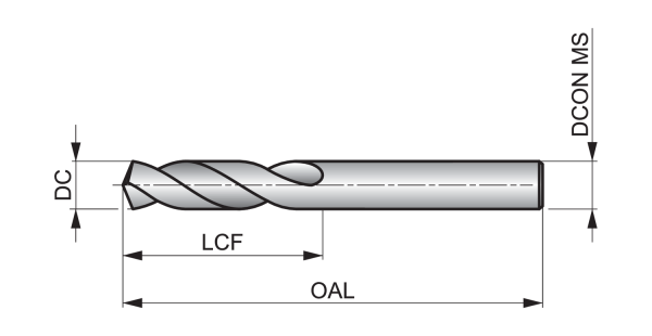 DORMER A022.9 A022 Series HSS Stub Drill - Image 2