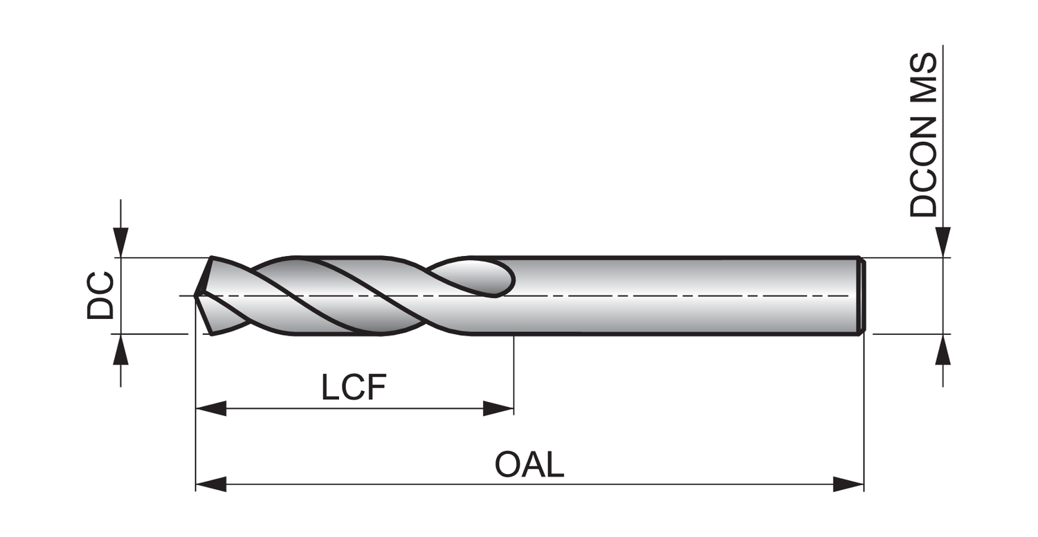 DORMER A02210.2 A022 Series HSS Stub Drill - Image 2