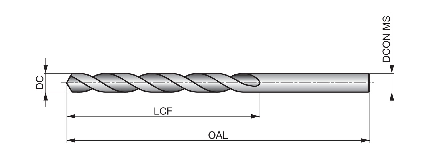 DORMER A1101/16 Long series drill with straight shank - Image 2
