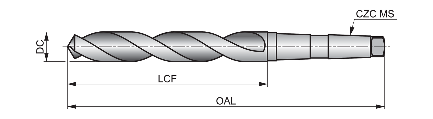 DORMER A13017/64 Taper Shank Drill