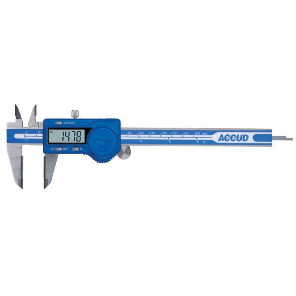 Accud - 150mm Carbide Tipped Dual Scale Digital Caliper