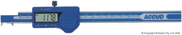 Accud - 3-200mm Dualscale Digital Hook Caliper