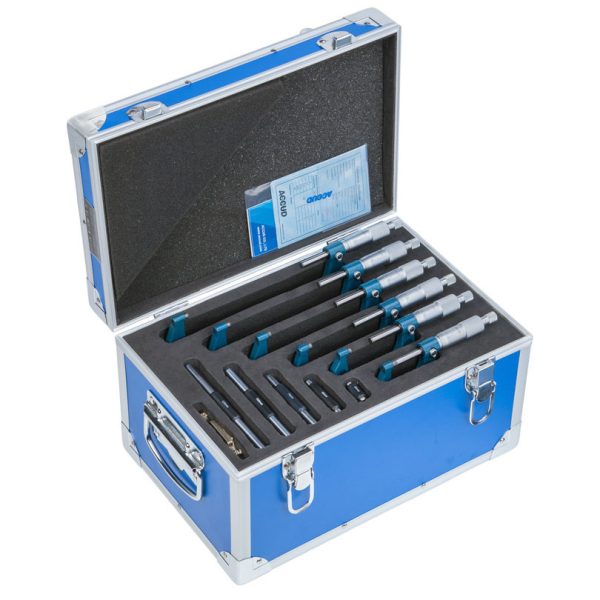 Accud - 6" Imperial Outside Micrometer 6 Piece Set