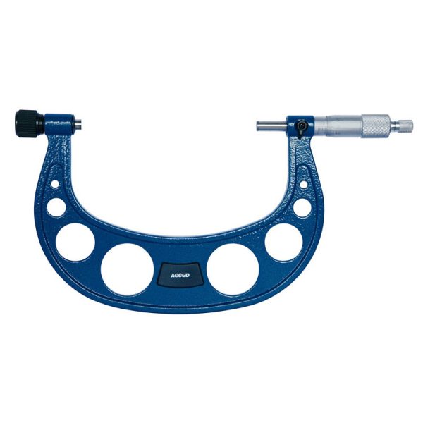 Accud - 100mm Outside Micrometer with Interchangeable Anvils