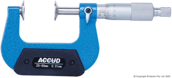 Accud - 25mm Outside Disk Micrometer