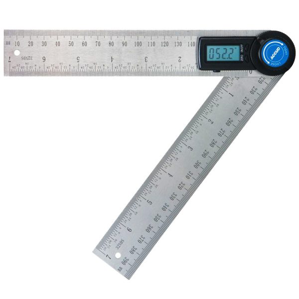 Accud - 360° Protractor & 200mm Combination Ruler