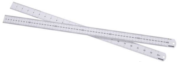 Accud - 600mm Stainless Dual Scale Ruler