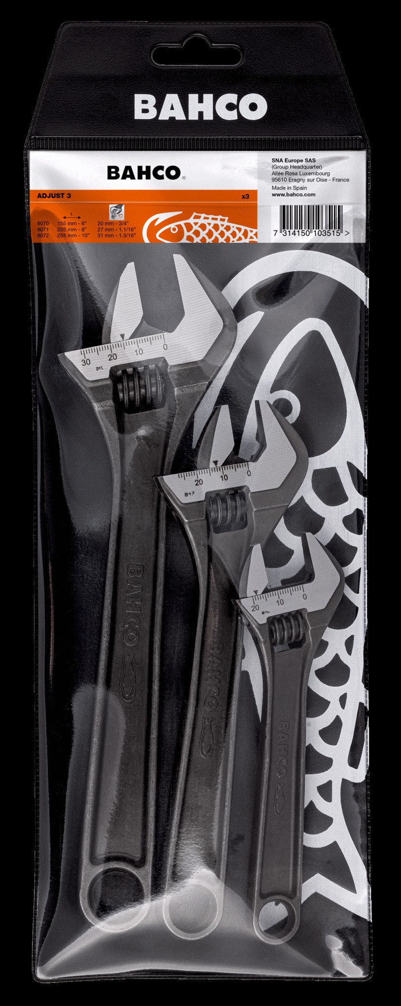 Bahco Triple Pack 8070,8071,8072 - Image 3
