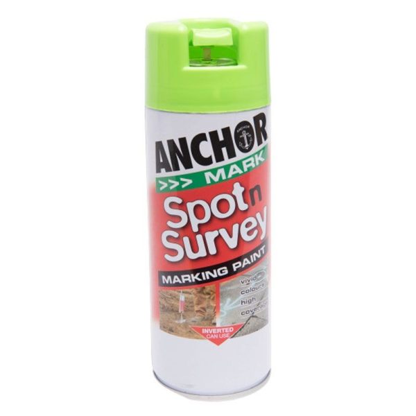 ANCHOR - SPOT & SURVEY MARKING PAINT GREEN FLUORESCENT 350g