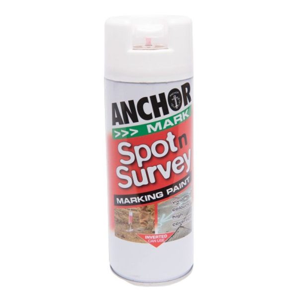 ANCHOR - SPOT & SURVEY MARKING PAINT WHITE 350g