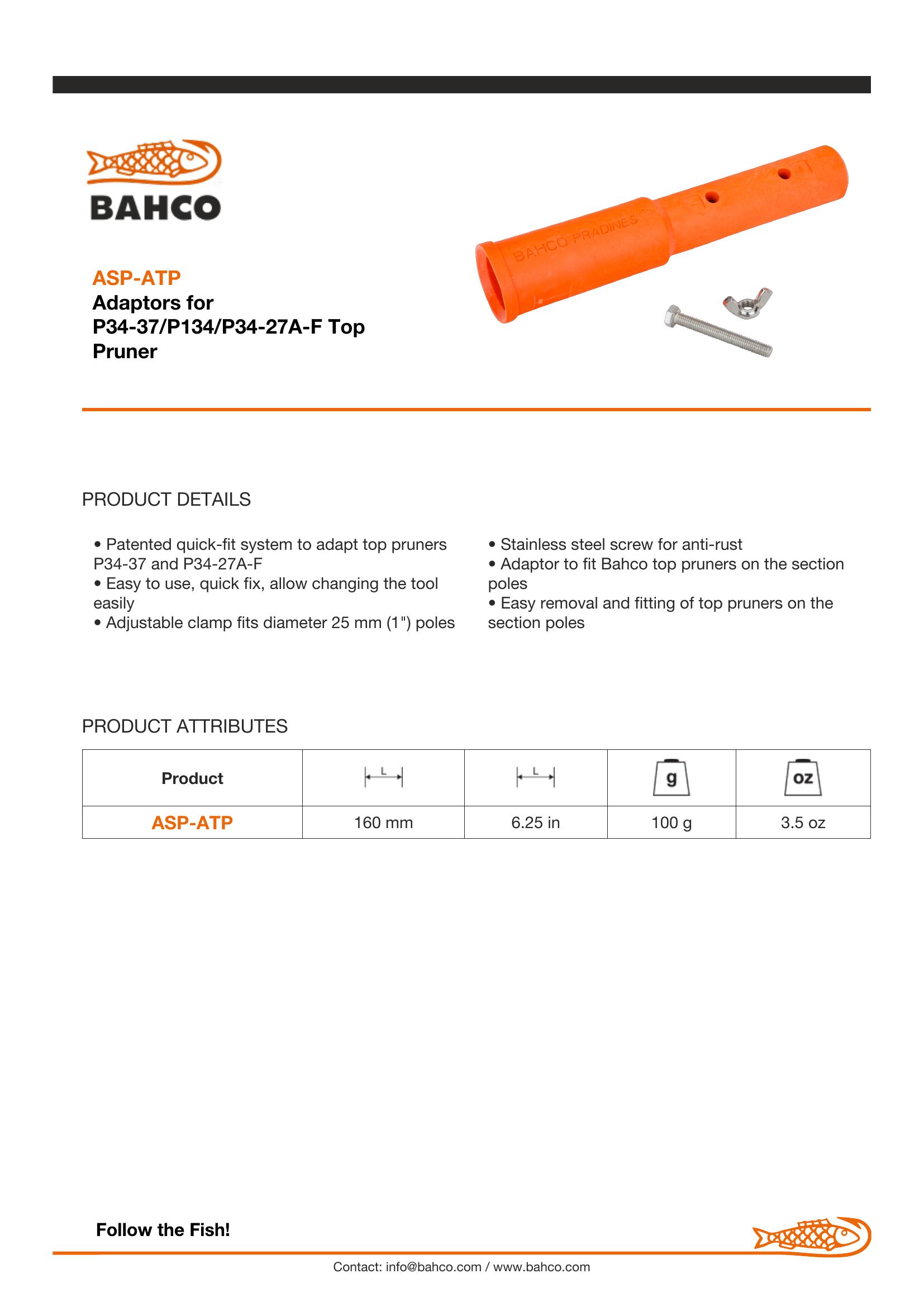 Bahco Adaptors for P34-37/P34-27A-F Top Pruner - Image 3