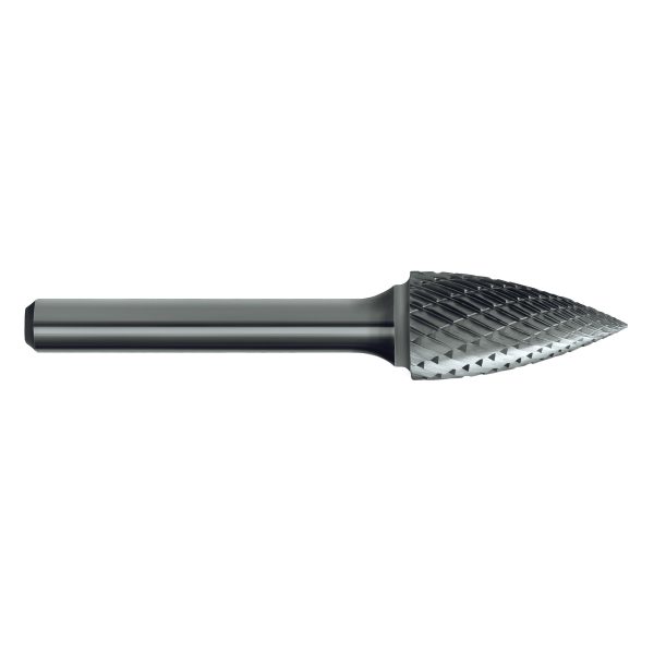 BUR CRB B205 SG300 TREE SHAPE PT-END DBLCUT 3/8x3/4 1/4SHK