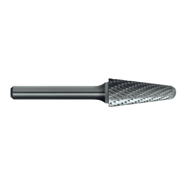 BUR CRB B207 SL400 TAPER SHP RADEND DBLCUT1/2x1-1/8 1/4SHK
