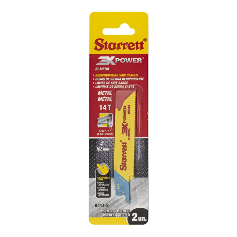 Starrett - Recip Saw Blade 100mm X 14tpi (2PACK)