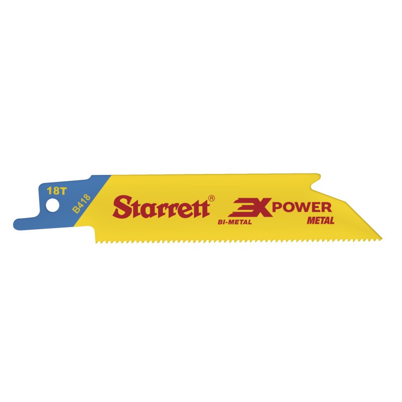 Starrett RECIPROCATING BLADE 100MM X 19MM X 0.90MM X 18TPI (50 PACK) B418-50 Metal Cut Reciprocating Saw Blade