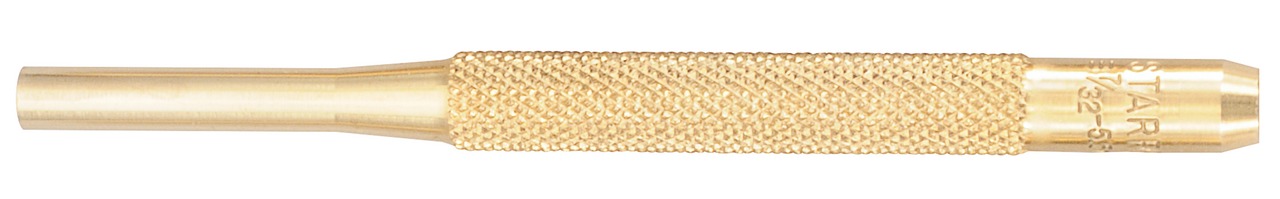 Starrett PIN PUNCH- BRASS DRIVE 7/32 B565F Brass Drive Pin Punch, 7/32