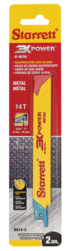 Starrett - Recip Saw Blade 150mm X 14tpi (2 PACK)