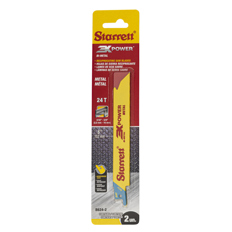 Starrett - Recip Saw Blade 150mm X 24tpi (2 PACK)
