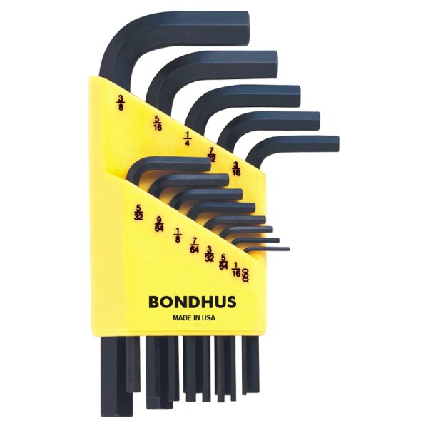 BONDHUS SET 13 HEX L-WR SHORT .050-3/8"