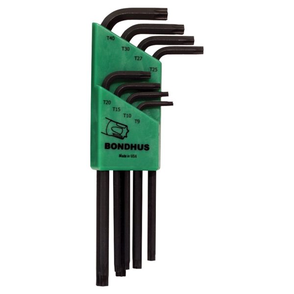 BONDHUS SET 8 TAMPER RESIST TORX L-WR TR9-TR40