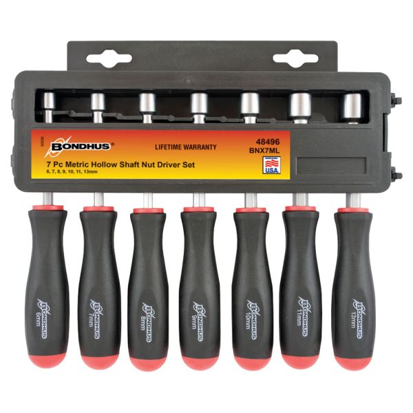 BONDHUS SET 7 CHR HOLLOW SHAFT NUTDRV MM