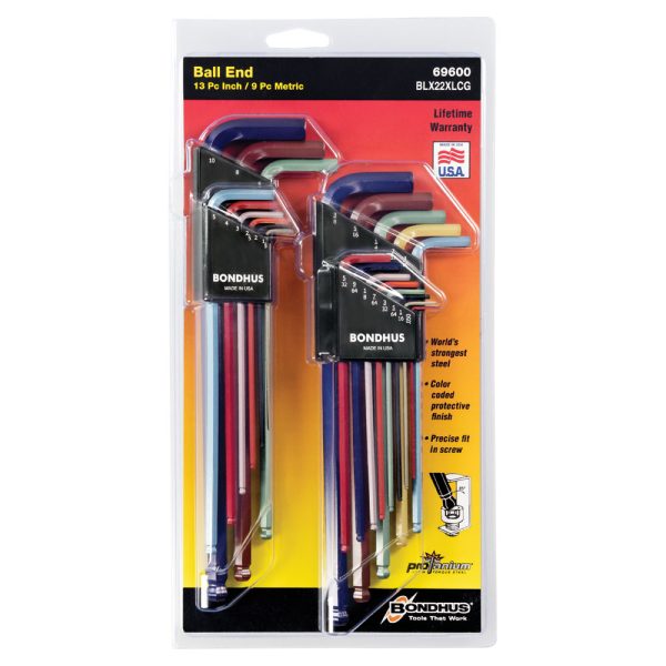 BONDHUS SET22 CLRGRD BALL L-WR IN/MM XL