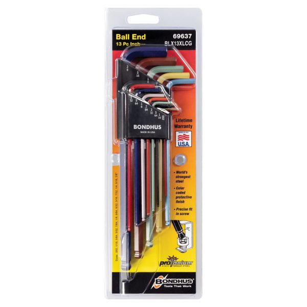 BONDHUS SET 13 COLORGRD BALL L-WR XL .050 - 3/8
