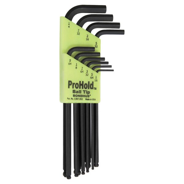 BONDHUS SET 10 PROHLD BALL END L-WR 1/16-1/4"