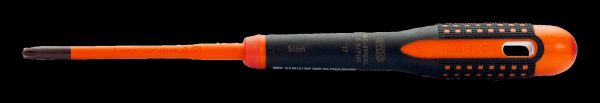 Bahco ERGO handled Slim Line 1000v insulated screwdriver - Combi Tip - Slotted 5mm / PH1, -blade length 80mm - Image 2