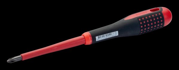 Bahco ERGO handled Screwdriver, insulated to 1000V, Philips head, 162mm blade 60mm, PH 0