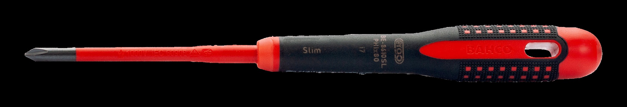 Bahco ERGO handled Slim Line 1000v insulated screwdriver -Phillips Head PH1 - blade length 80mm - Image 2