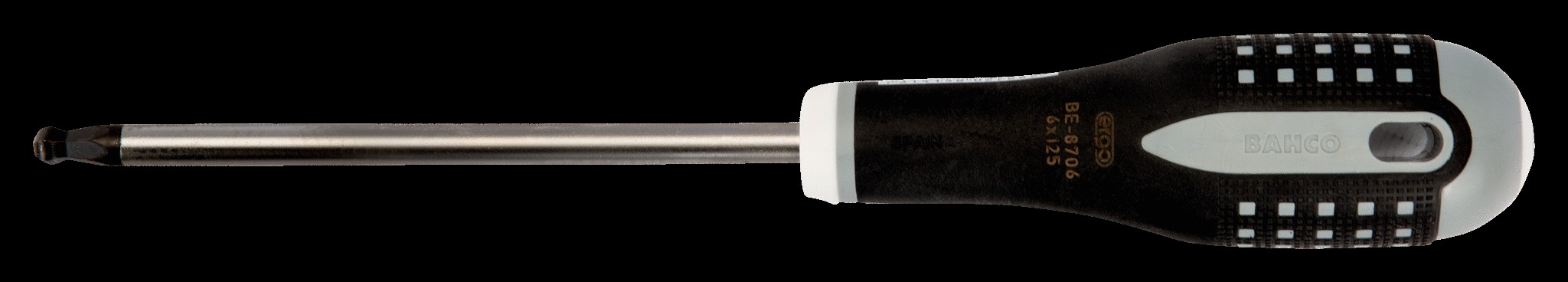 Bahco ERGO handled Screwdriver. Hexagon Ball End, 272mm, blade 150mm, 8mm tip - Image 2