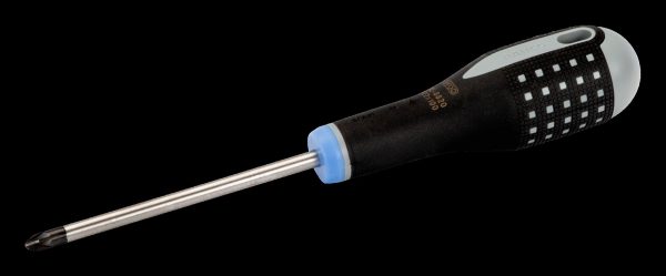 Bahco ERGO handled Screwdriver, pozidriv, 162mm, blade 60mm, No. 0