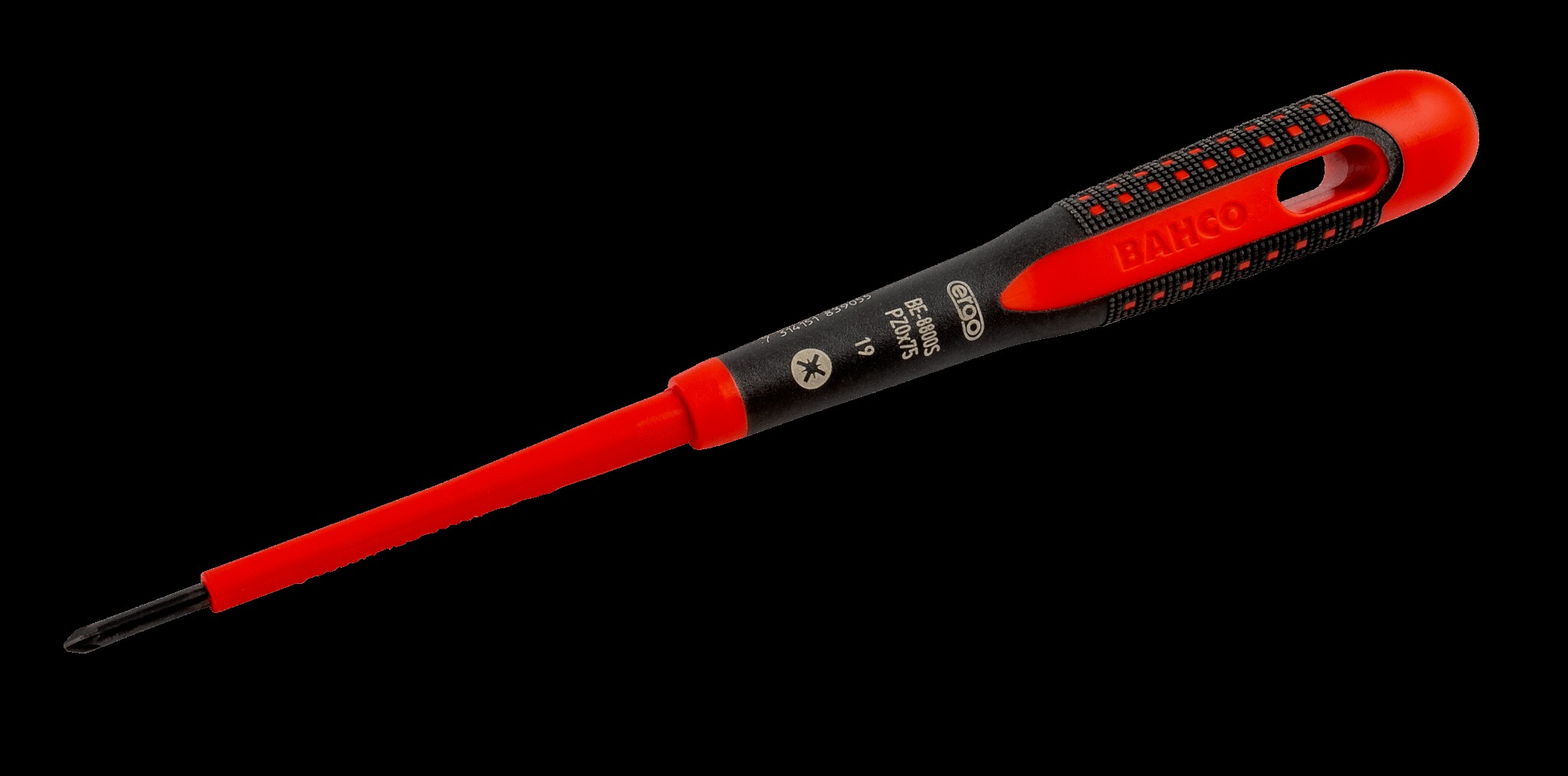 Bahco ERGO handled Screwdriver, insulated to 1000V, Pozidriv PZ0 - Image 4