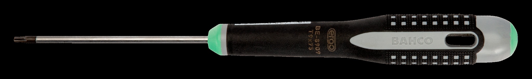 Bahco ERGO handled Screwdriver. TORX, 197mm, blade 75mm, T6 tip - Image 2